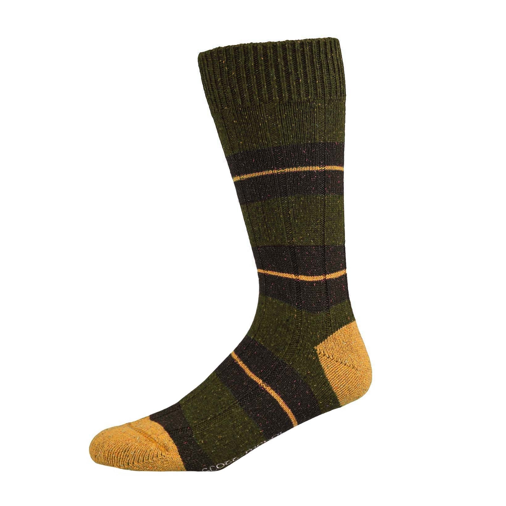 Bayfield - 10x1 Rippe mit 3 Farbstreifen Wolle Socke für Herren-Scott Nichol-Conrad Hasselbach Shoes & Garment