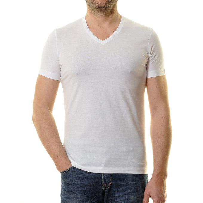 T-Shirts mit V-Ausschnitt Bodyfit - Doppelpack-Ragman-Conrad Hasselbach Shoes & Garment