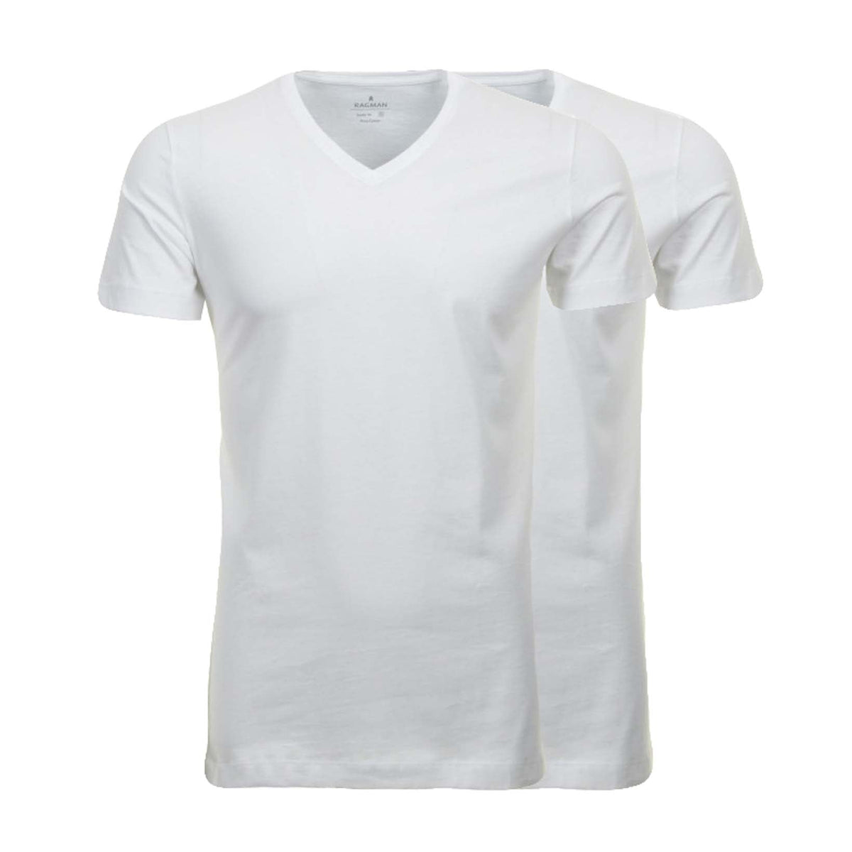 T-Shirts mit V-Ausschnitt Bodyfit - Doppelpack-Ragman-Conrad Hasselbach Shoes &amp; Garment