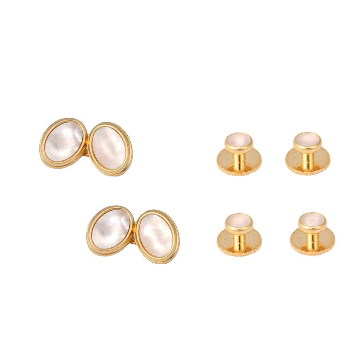 Dress Studs Set - Mother of Pearl-C.H.-Conrad Hasselbach Shoes &amp; Garment