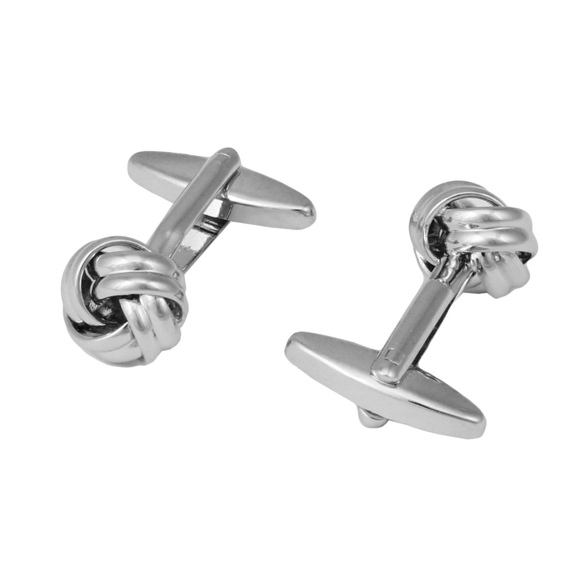 Large Knot Silver Cufflink-C.H.-Conrad Hasselbach Shoes &amp; Garment