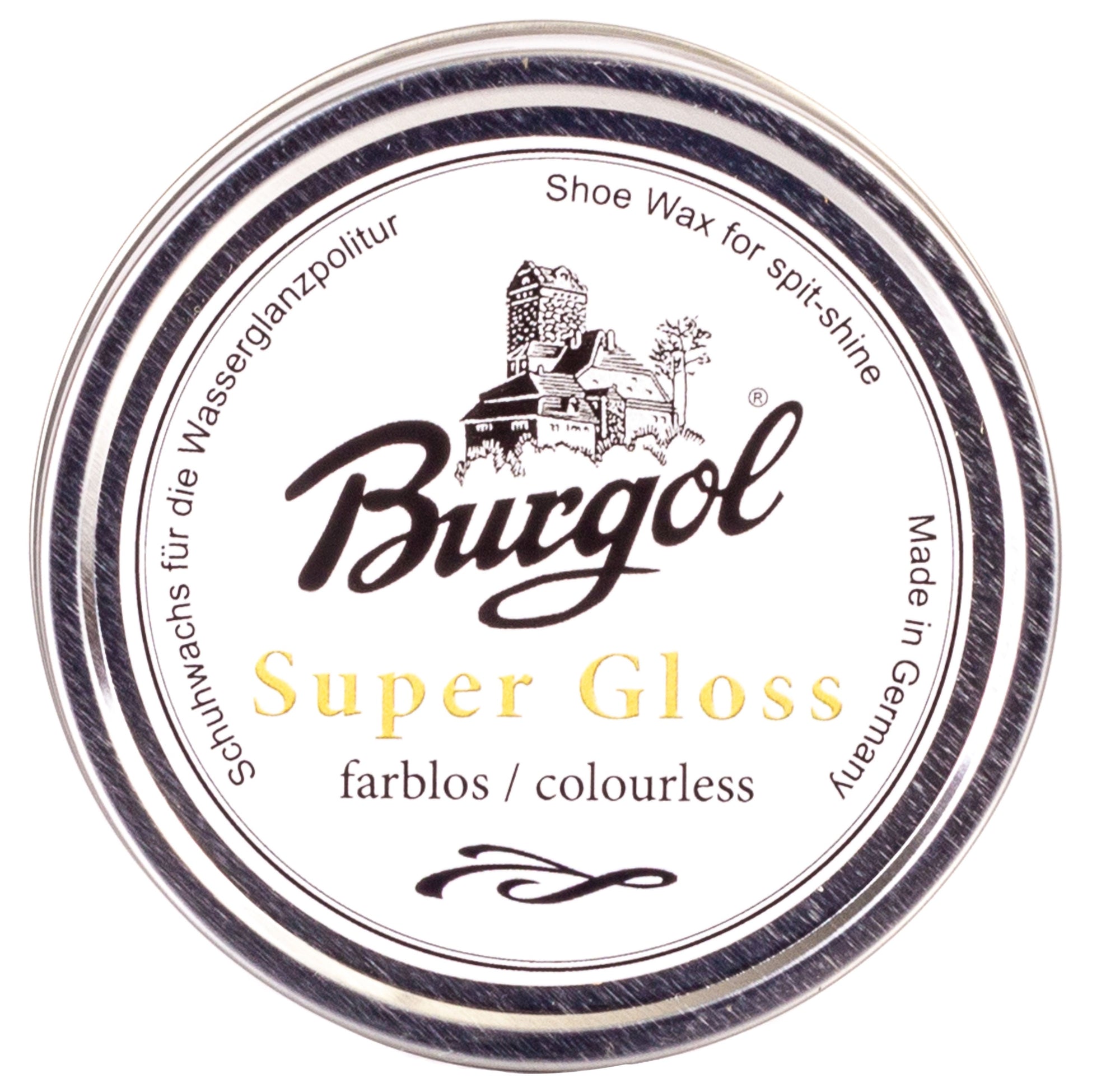 Super Gloss in der Metalldose 75ml-Burgol-Conrad Hasselbach Shoes & Garment
