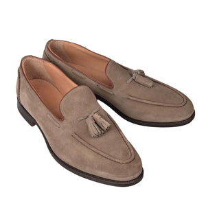 Tassel Loafer Visone Suede-Tricker's-Conrad Hasselbach Shoes & Garment